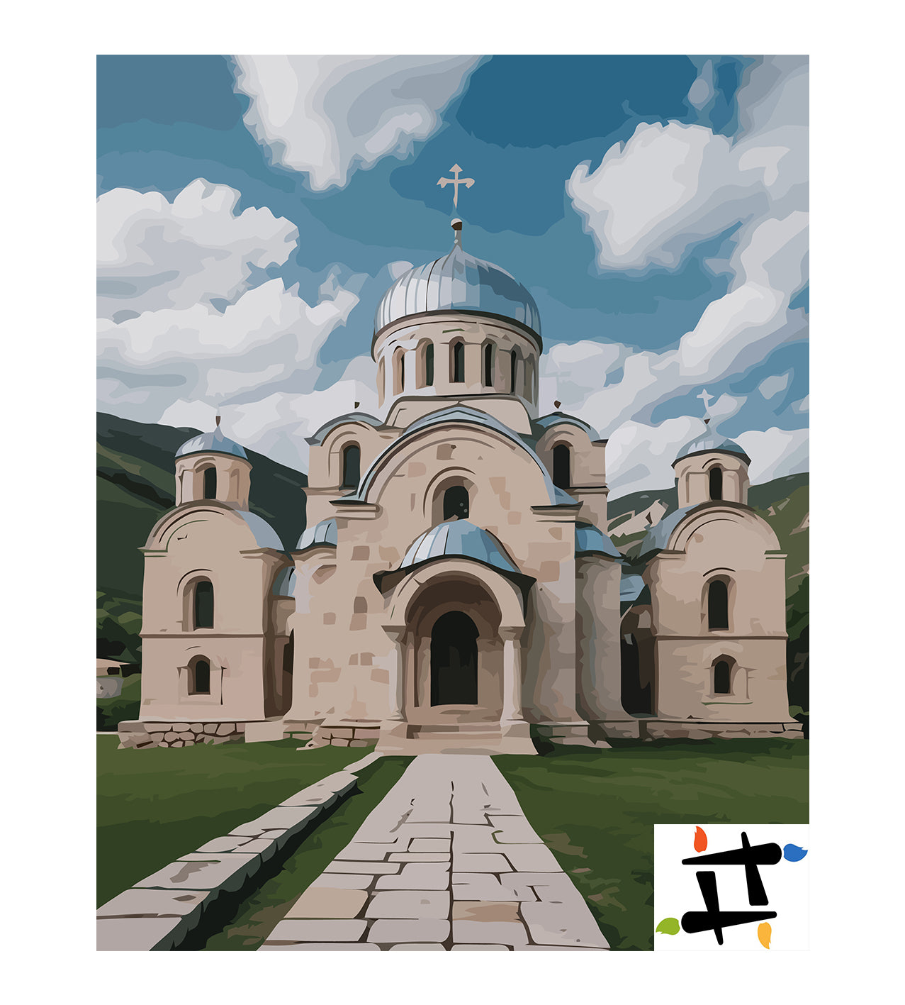 Set Pictură pe numere – Mănăstirea Gradač 6321