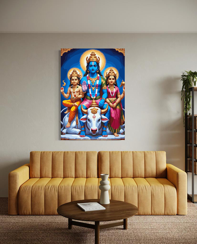 Set Pictură pe numere – Familia Lui Shiva Pe Nandi 6322