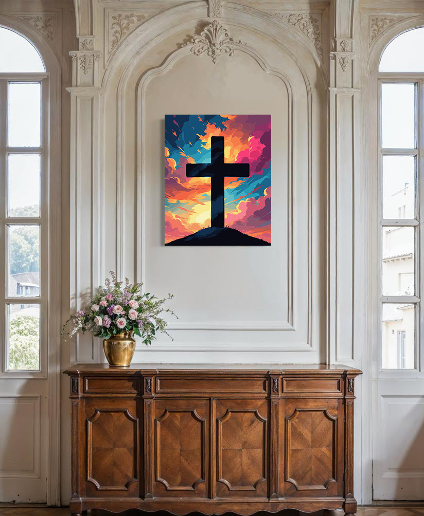 Set Pictură pe numere – Cruce La Apus 6330