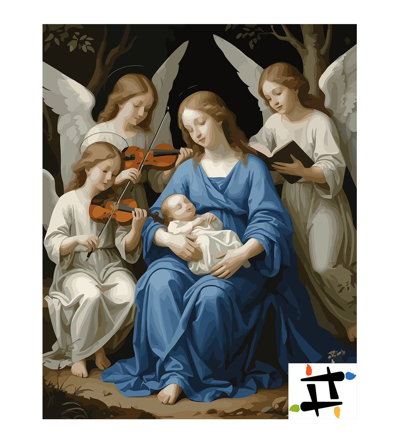 Set Pictură pe numere – Maica Domnului Cu Pruncul 6332