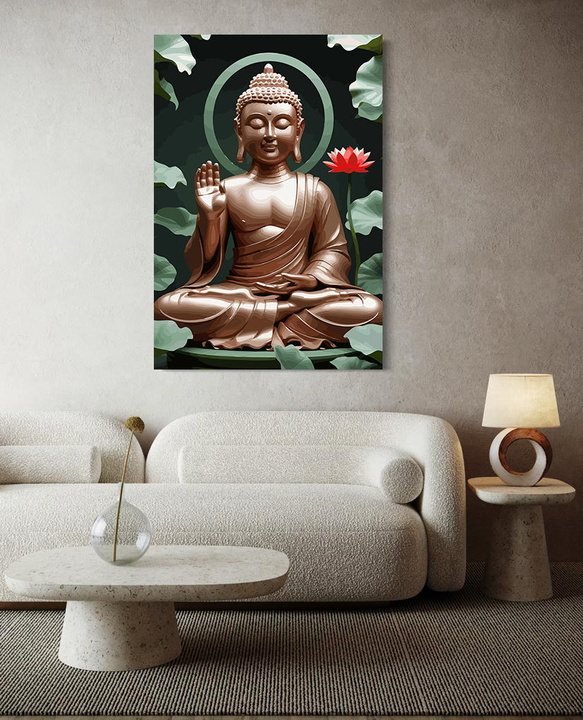 Set Pictură pe numere – Buddha În Poziția Lotus 6356