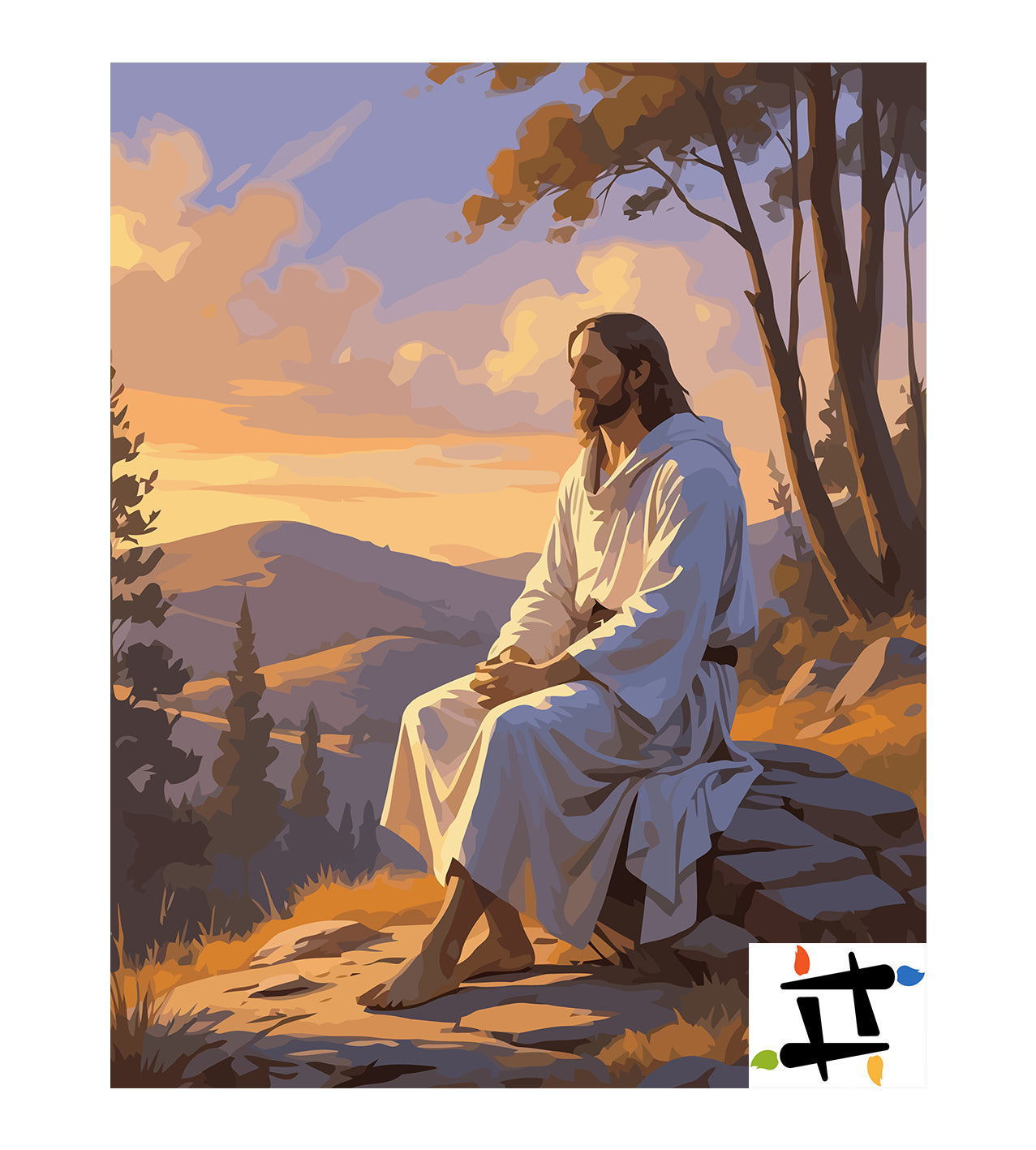 Set Pictură pe numere – Iisus Hristos Singur Pe Munte 6361