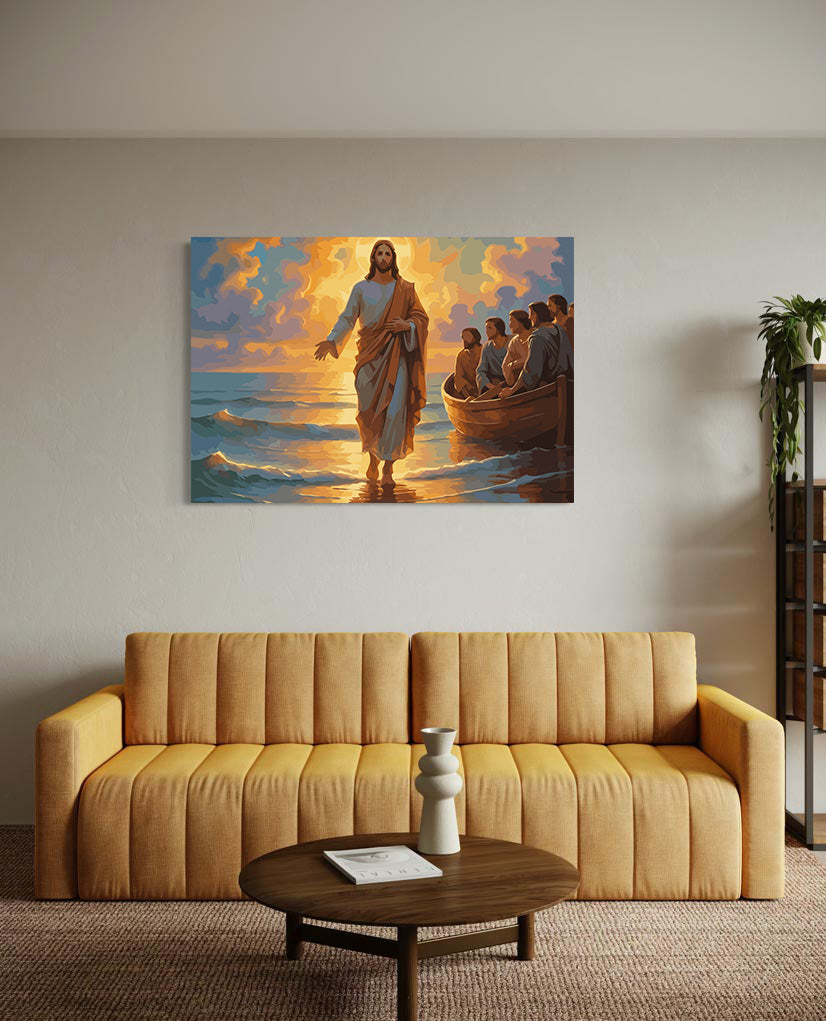 Set Pictură pe numere – Iisus Mergând Pe Apă 6402