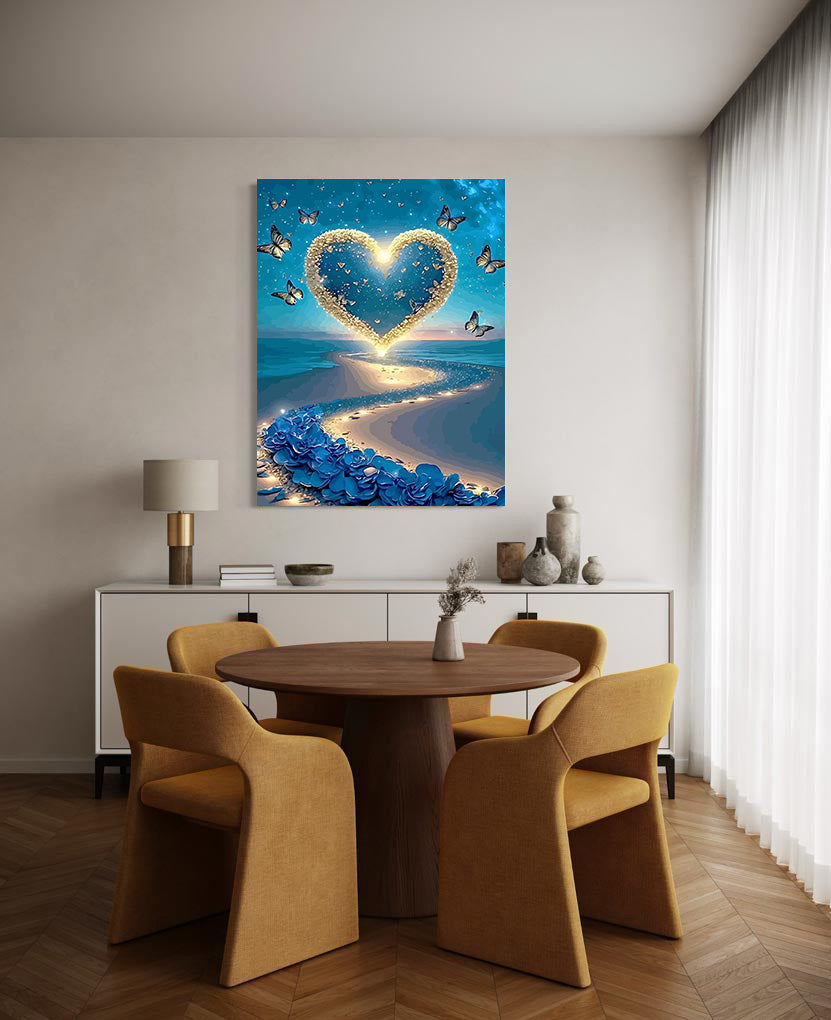 Set Pictură pe numere – Inimă Și Fluturi 6420