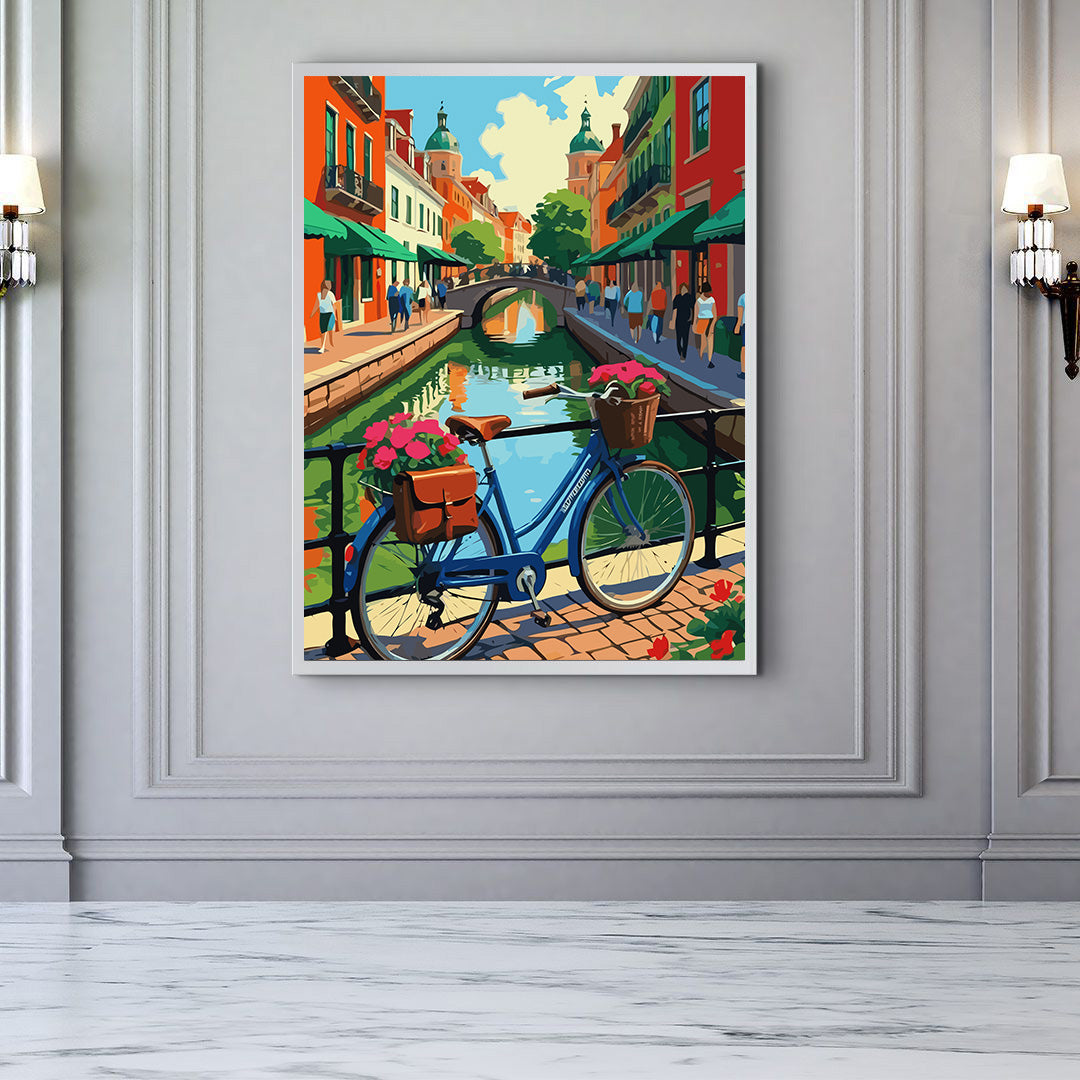 Set Pictură pe numere – Bicicletă Cu Flori 6453