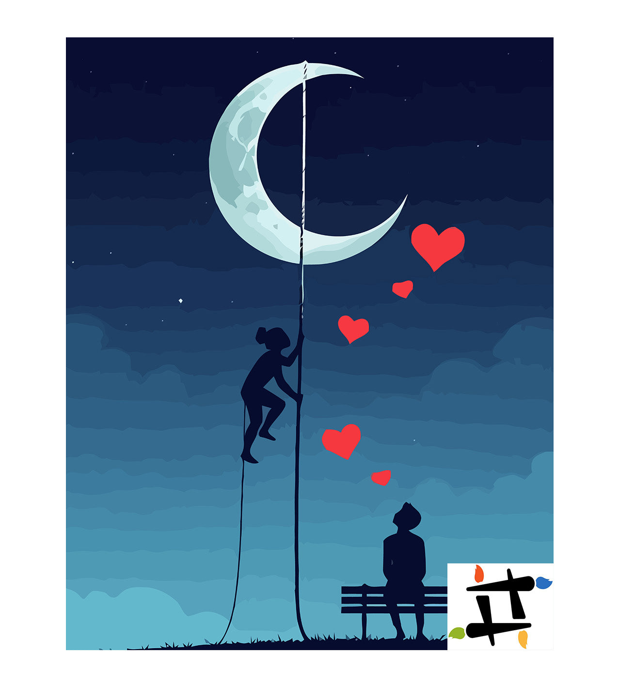 Set Pictură pe numere – Până La Lună Și Înapoi 6459