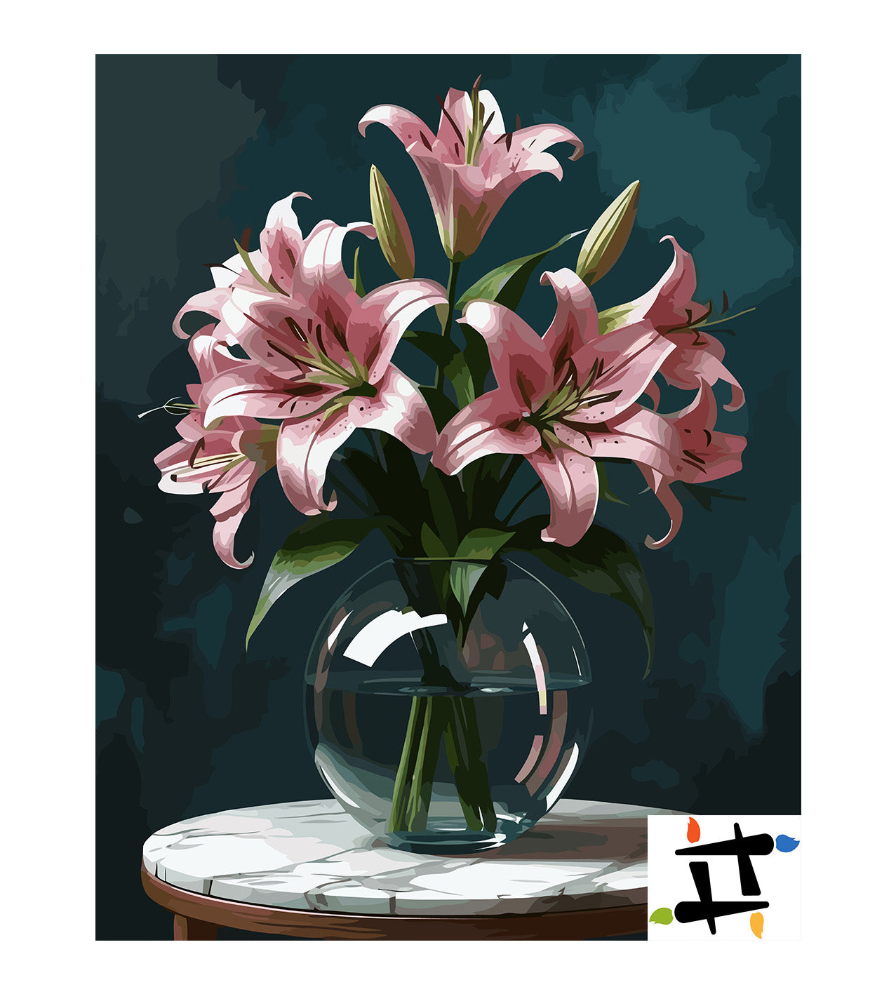 Set Pictură pe numere – Crinii roz 6815