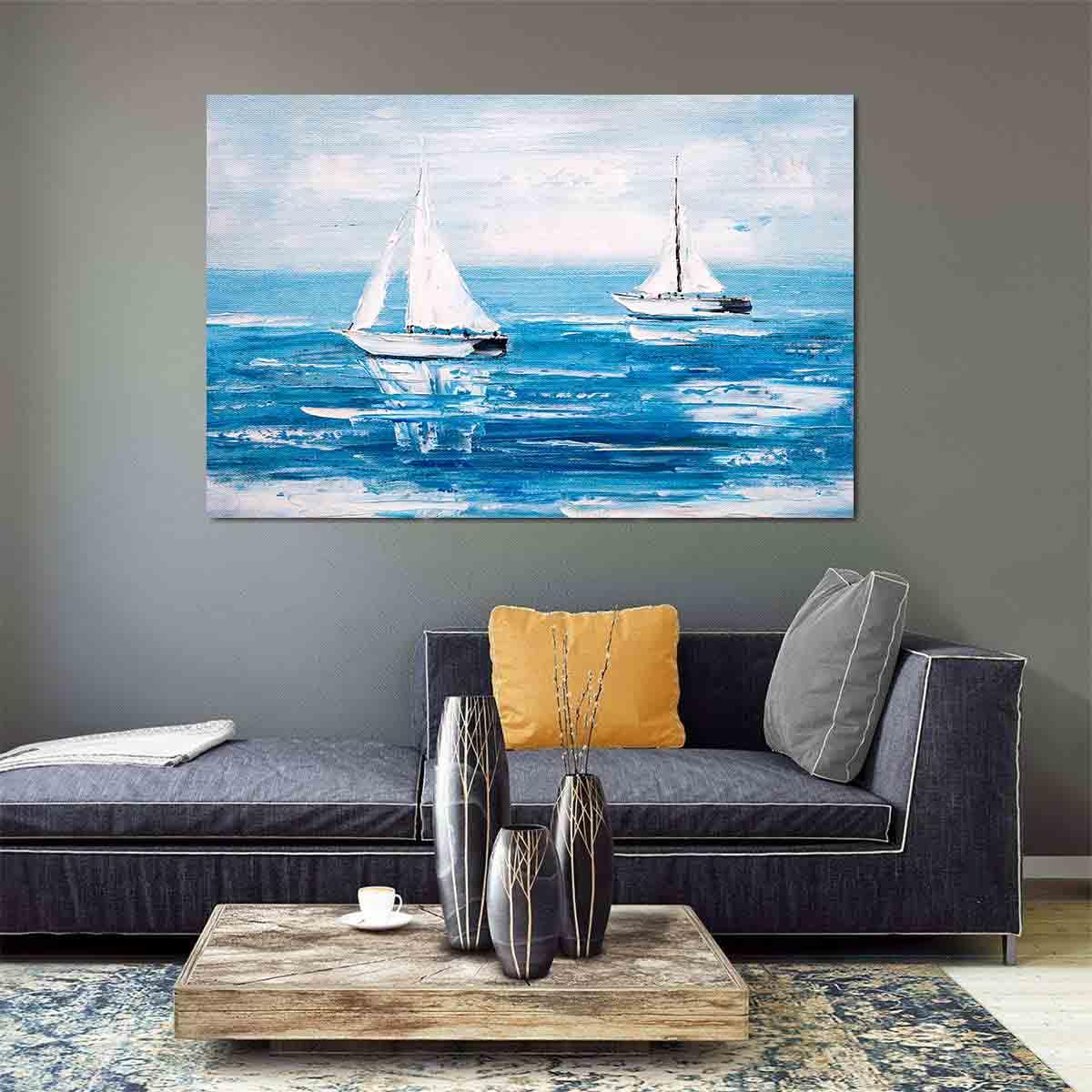 Leinwandbild - Segelboot