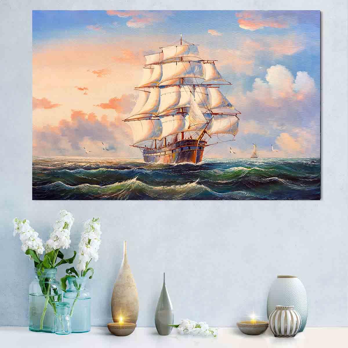 Leinwandbild - Segelboot