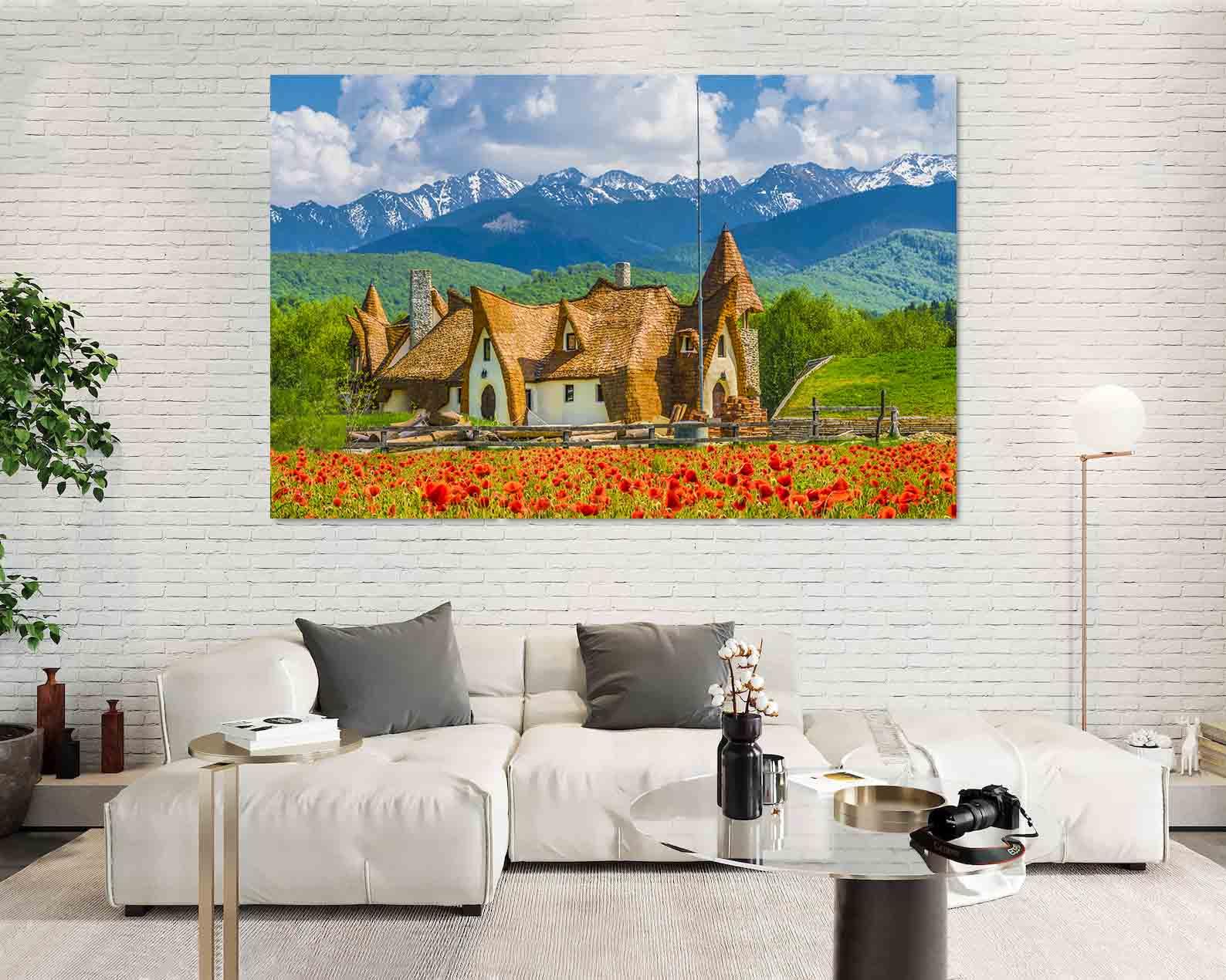 Leinwandbild - Das Lehmschloss im Tal der Feen