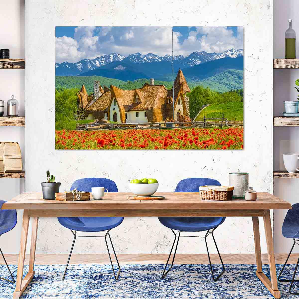 Leinwandbild - Das Lehmschloss im Tal der Feen