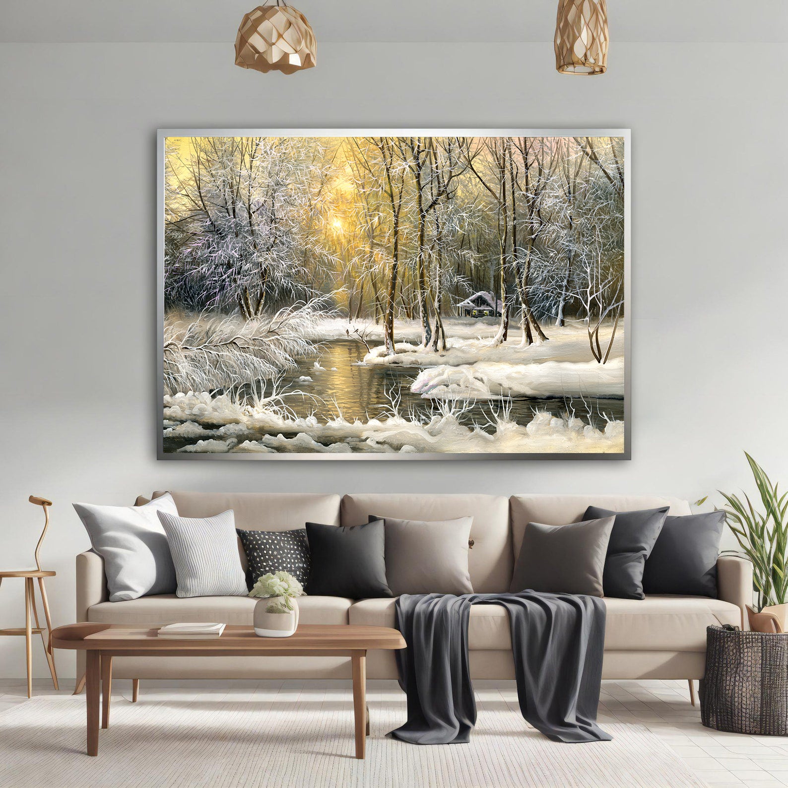 Leinwandbild - Winterlandschaft