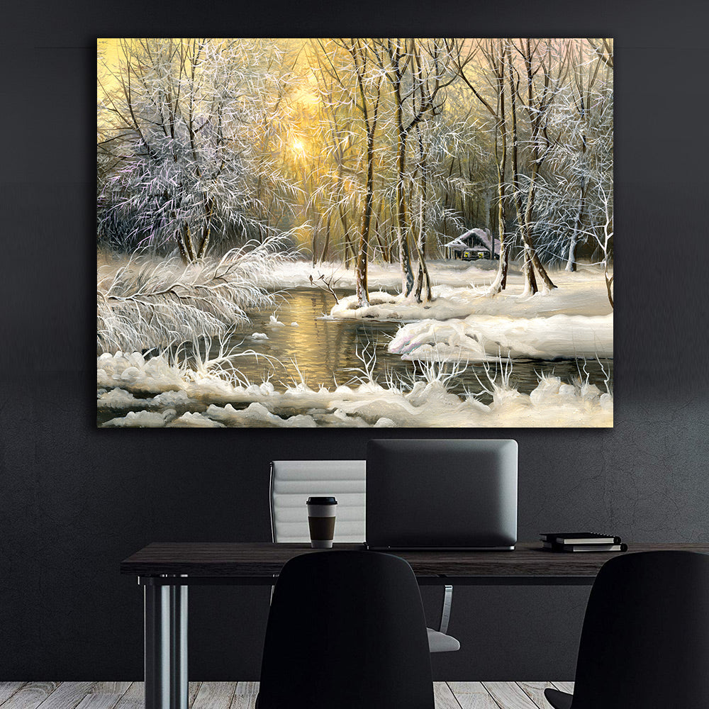 Leinwandbild - Winterlandschaft
