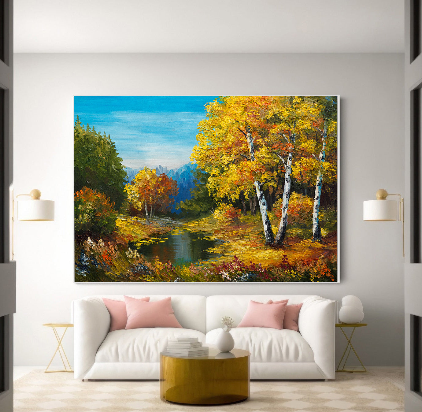 Leinwandgemälde - Herbstlandschaft