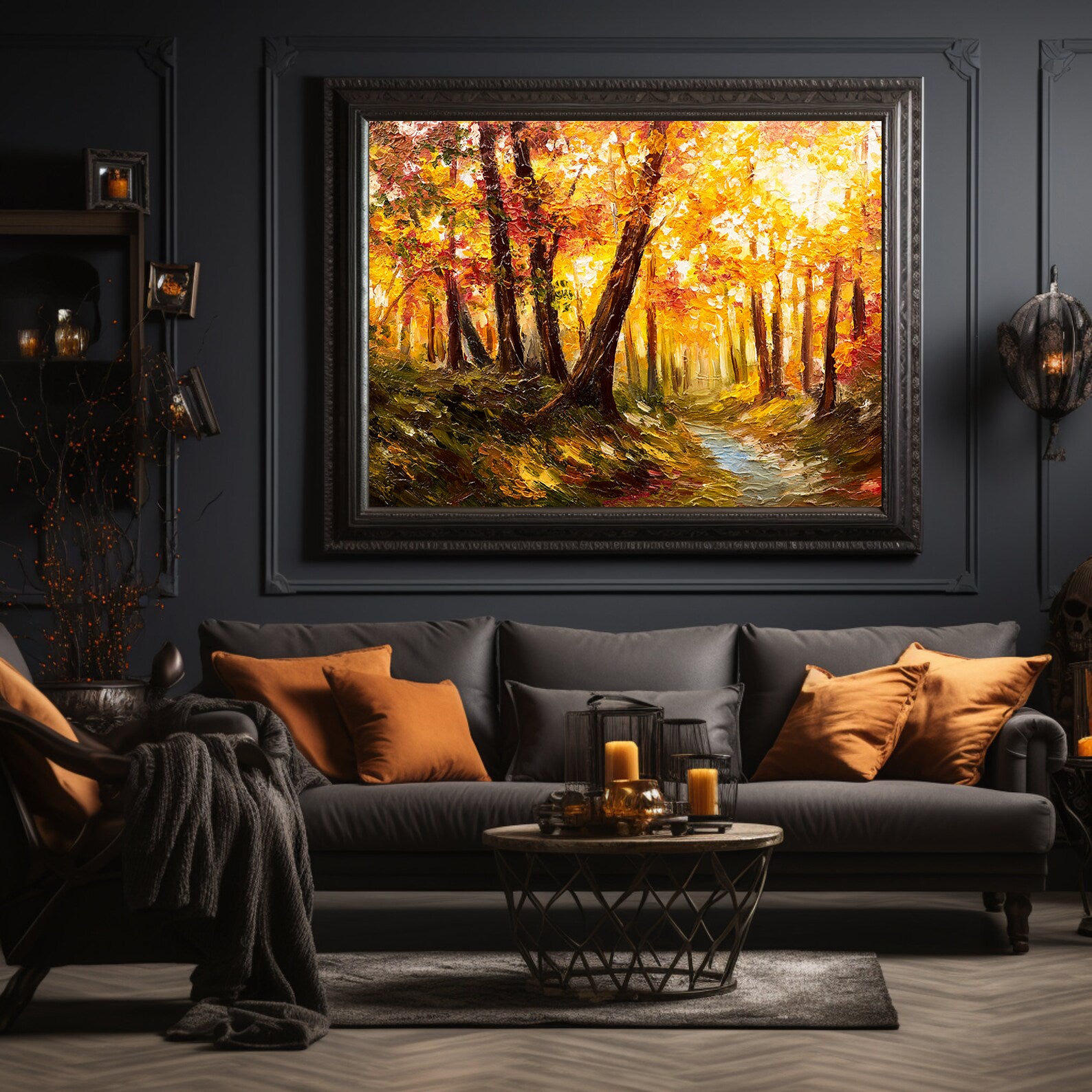 Leinwandgemälde - Herbstlandschaft