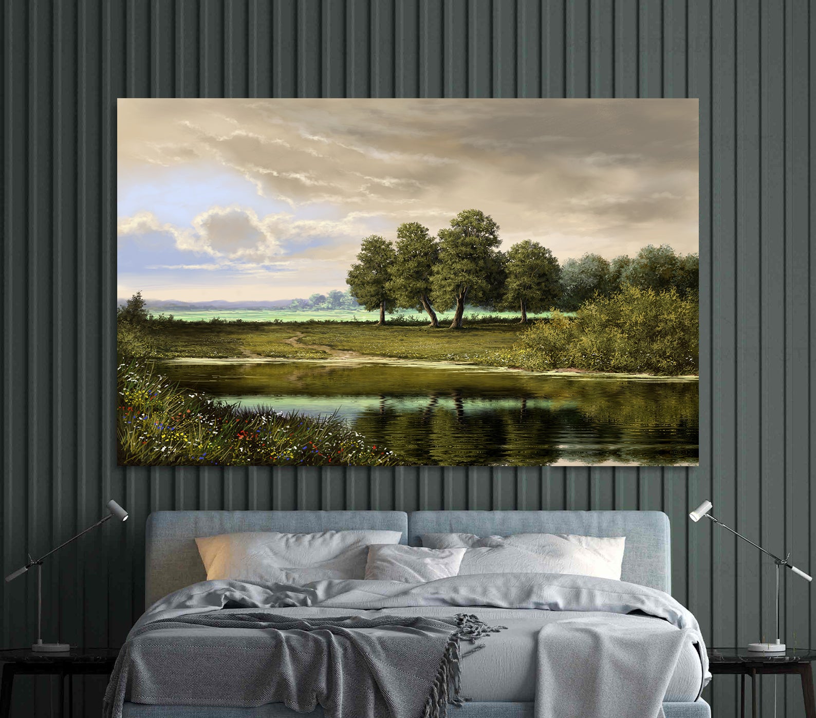 Leinwandgemälde - Schlichte Landschaft