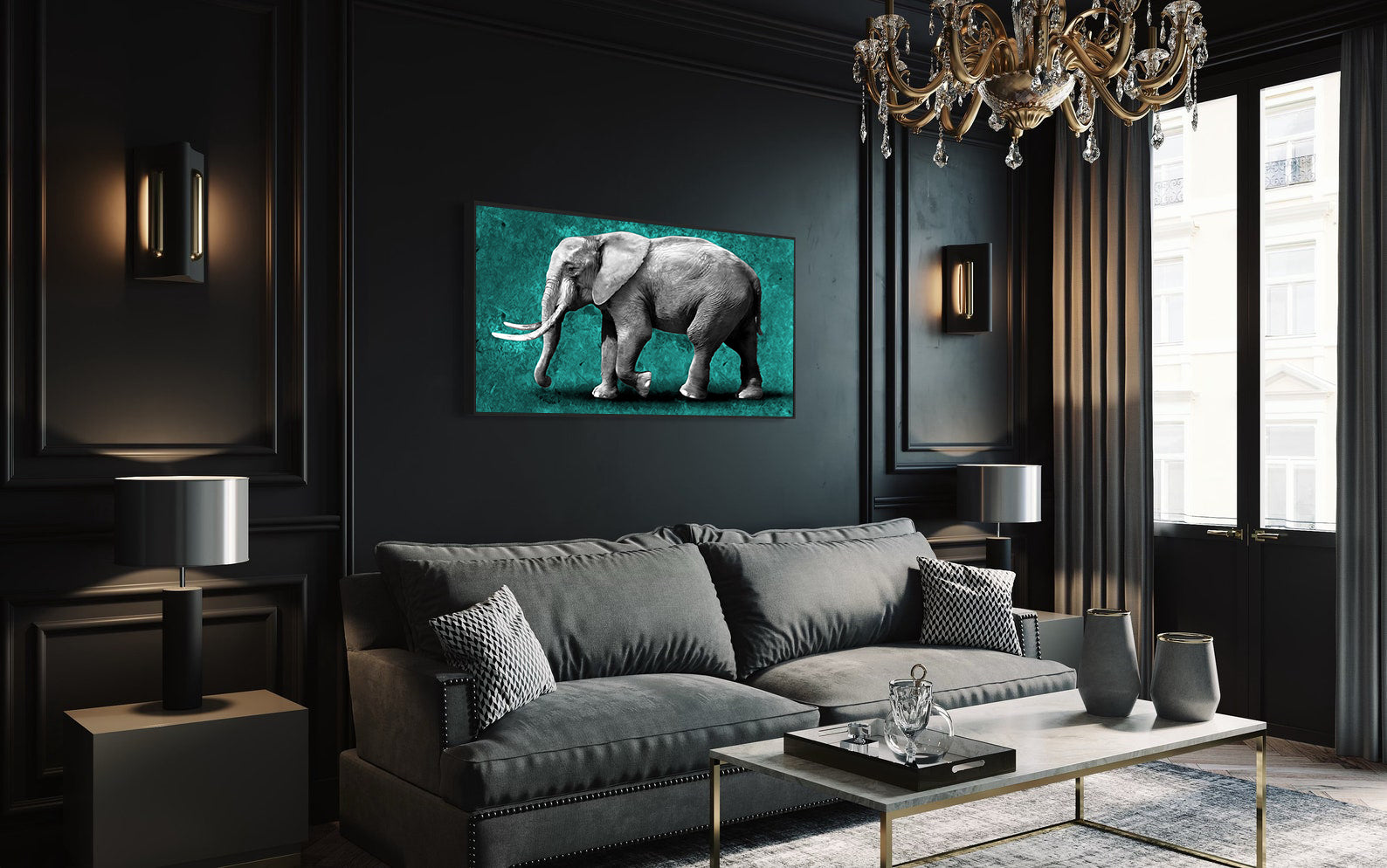 Leinwandbild - Elefant