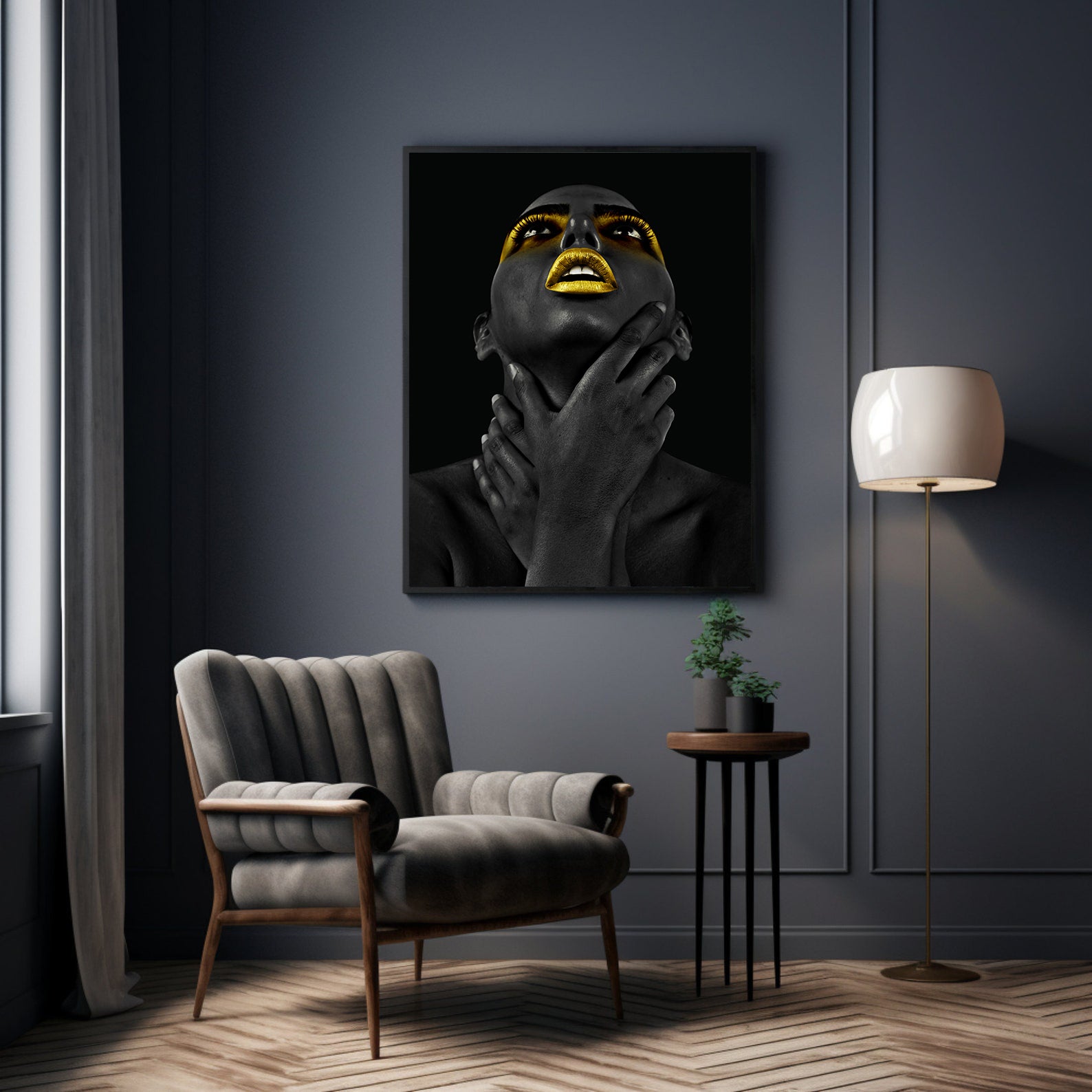Peinture sur toile - Portrait de femme africaine