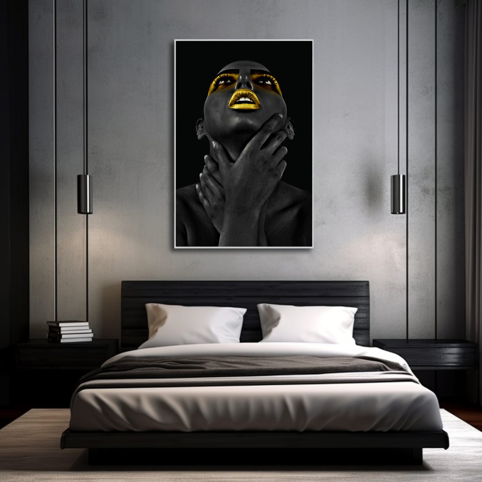 Peinture sur toile - Portrait de femme africaine