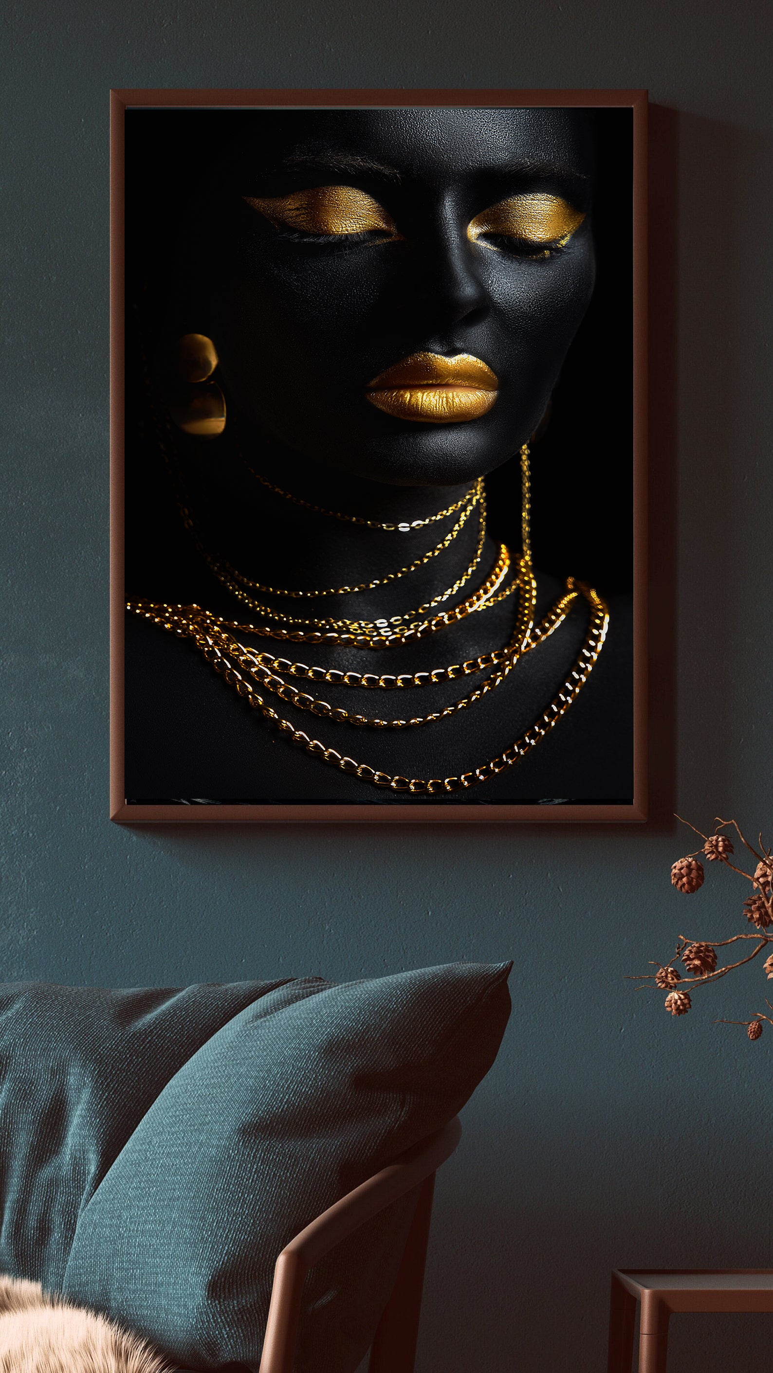 Peinture sur toile - Portrait de femme africaine