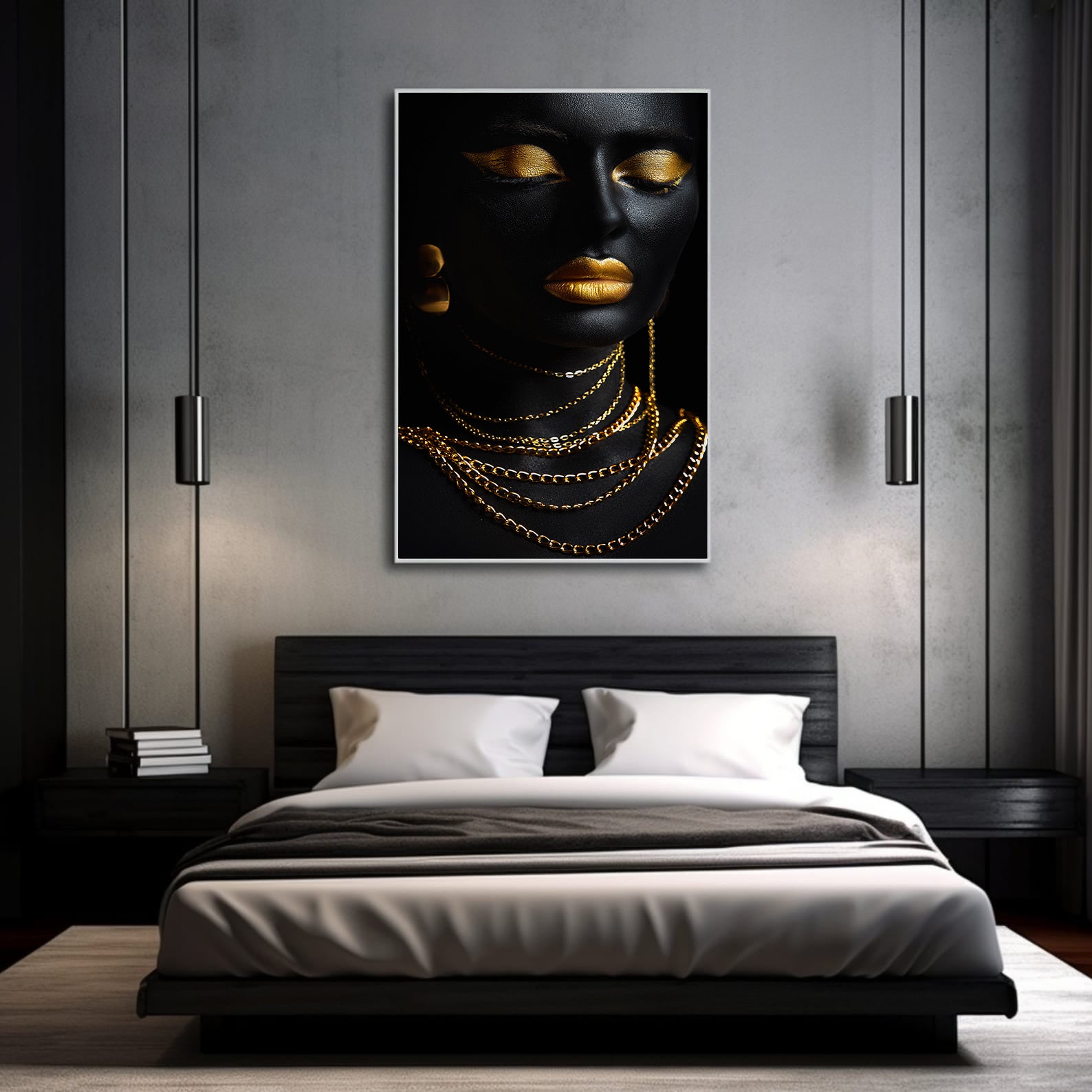 Peinture sur toile - Portrait de femme africaine