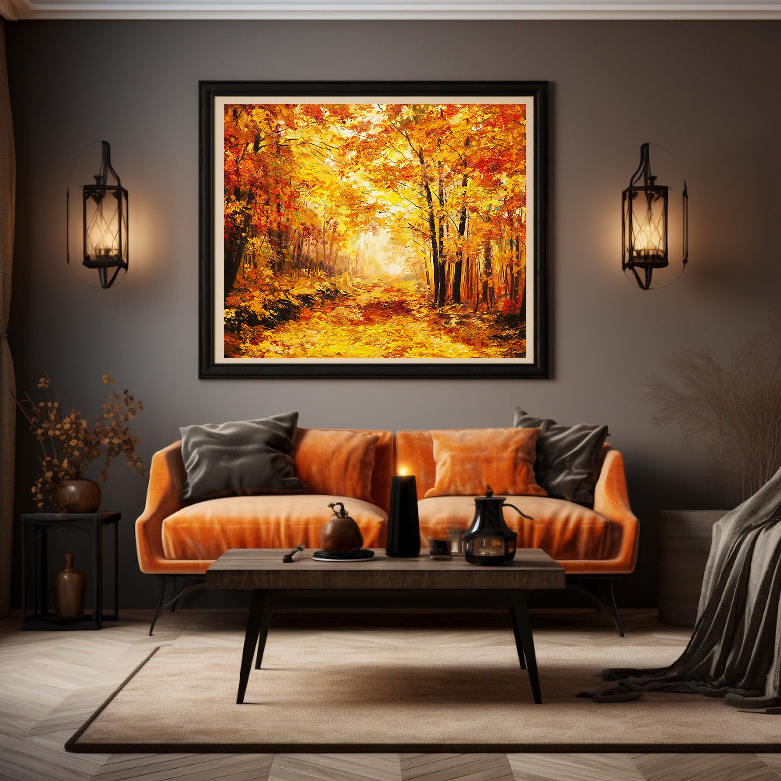 Leinwandgemälde - Herbstlandschaft