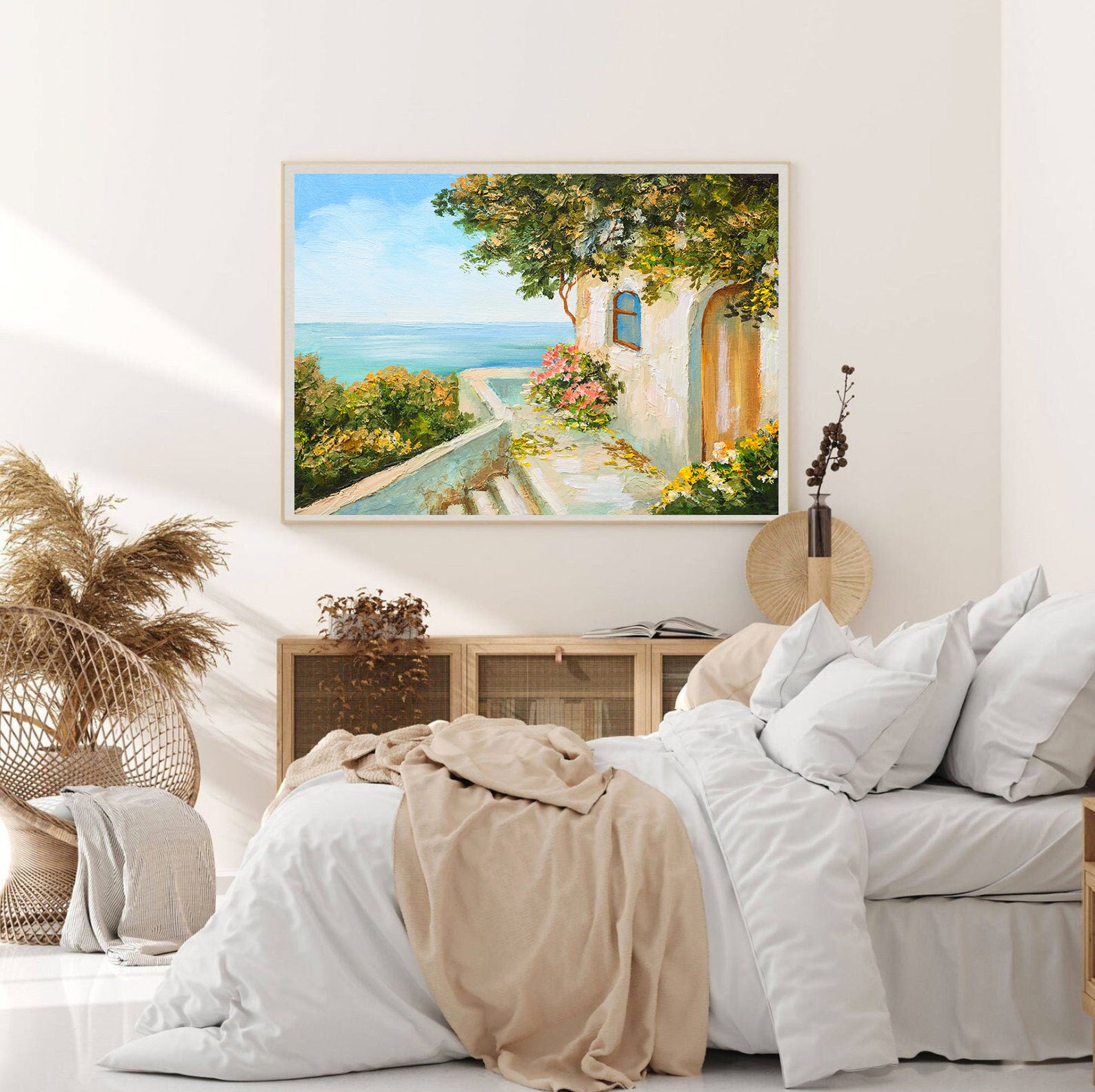 Leinwandbild - Haus am Meer