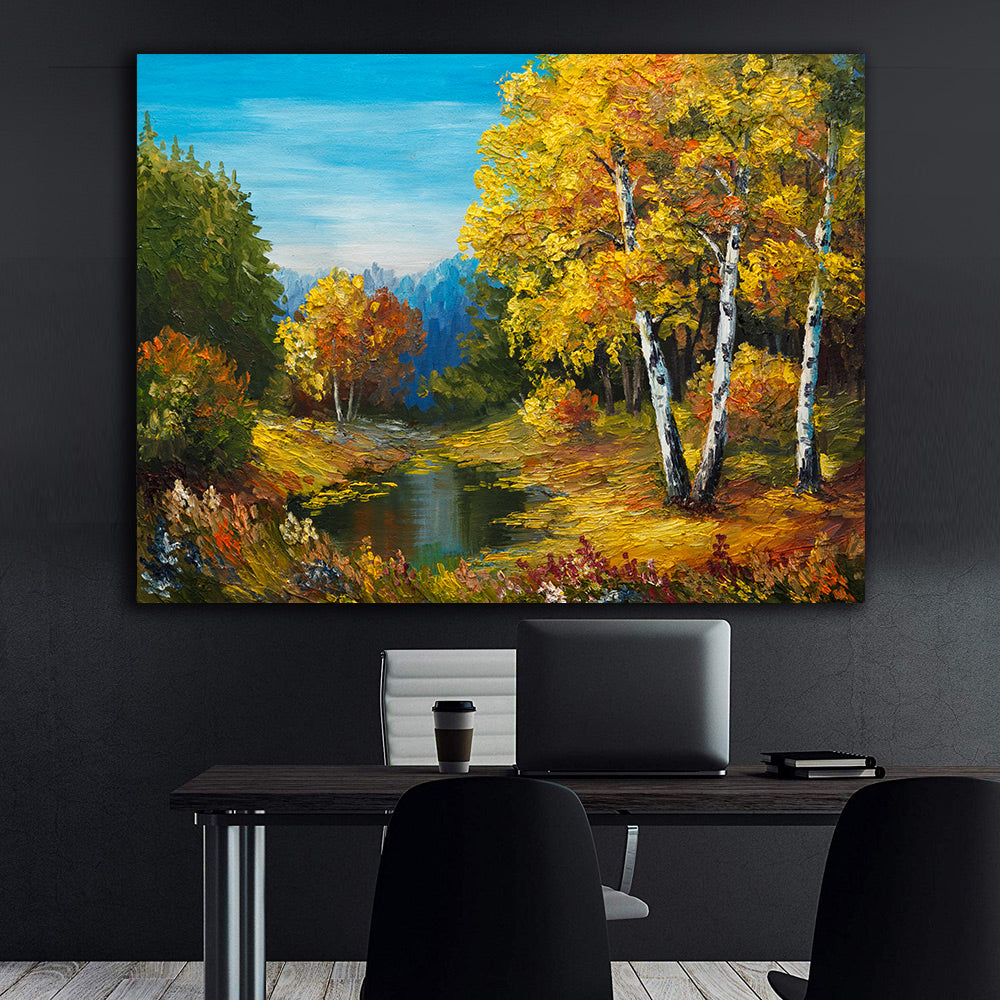 Leinwandgemälde - Herbstlandschaft