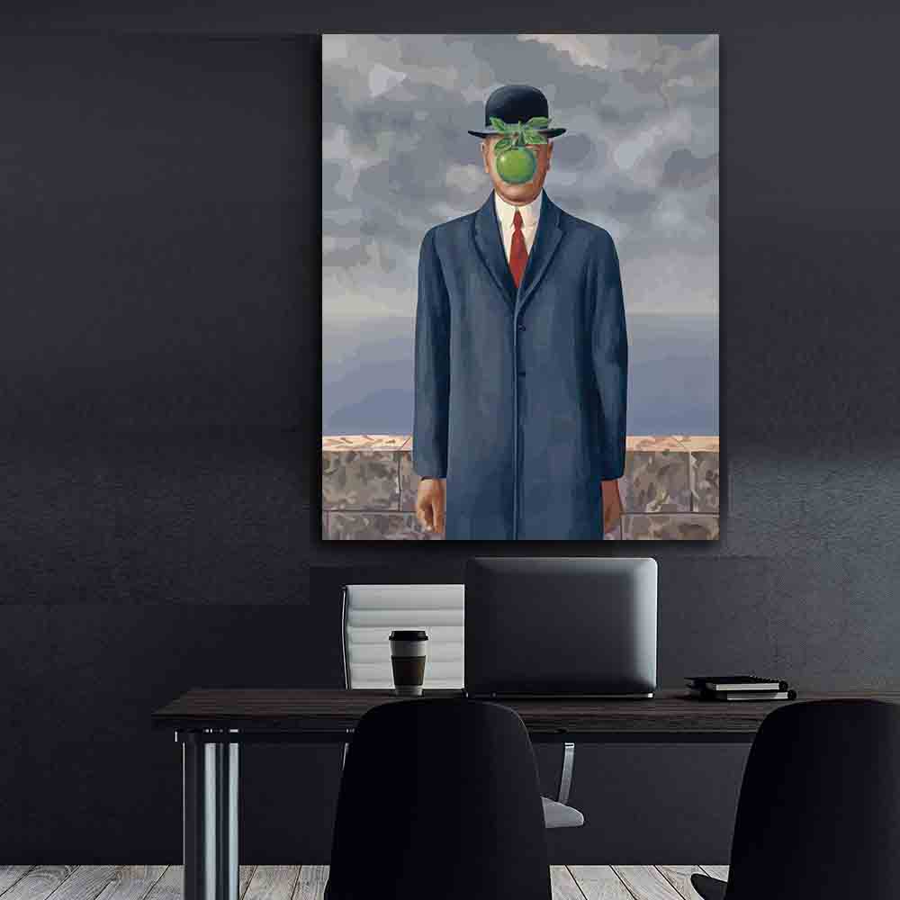 Leinwandgemälde - Der Menschensohn von Rene Magritte