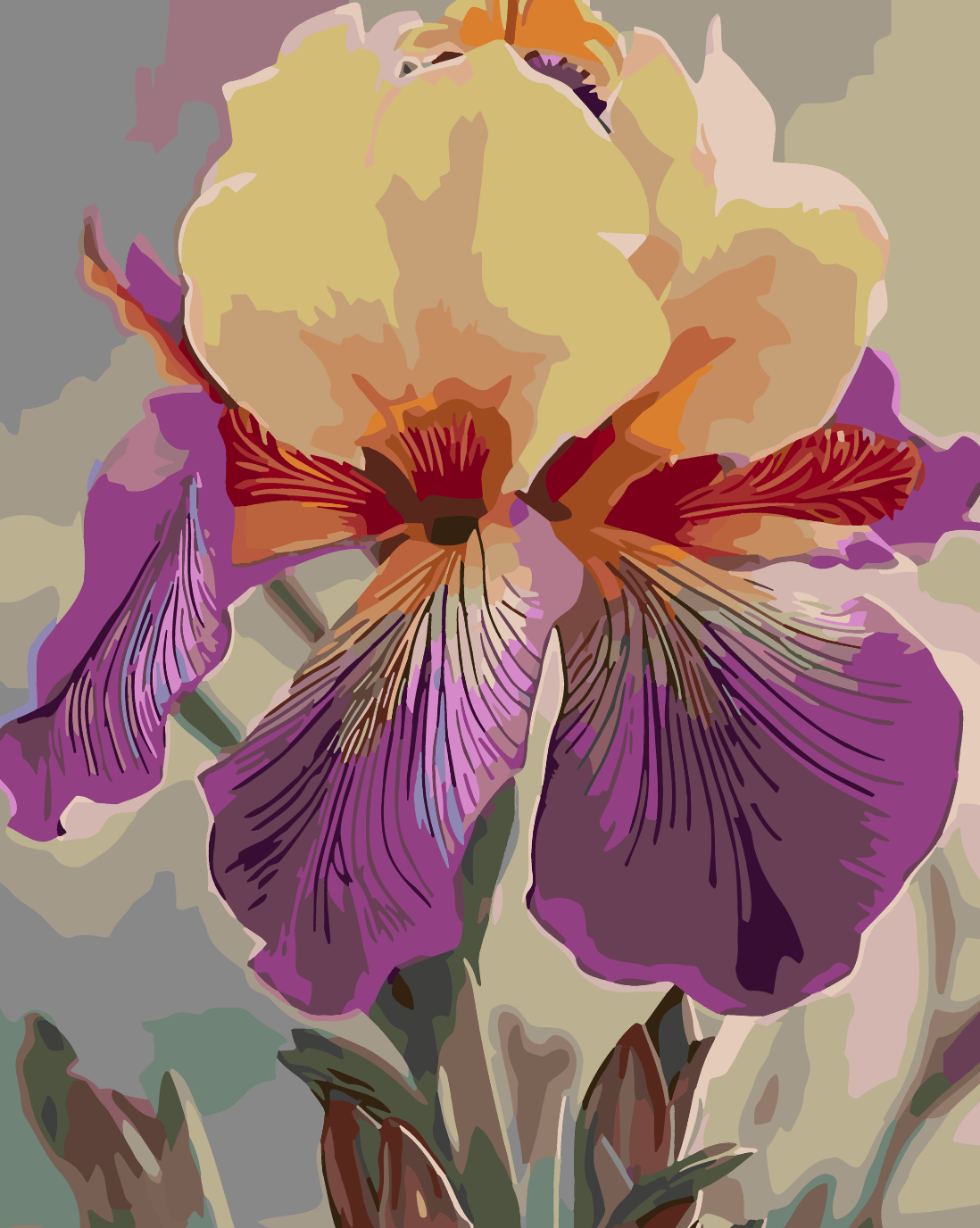 Malen nach Zahlen - Blumen in einer Vase 4156
