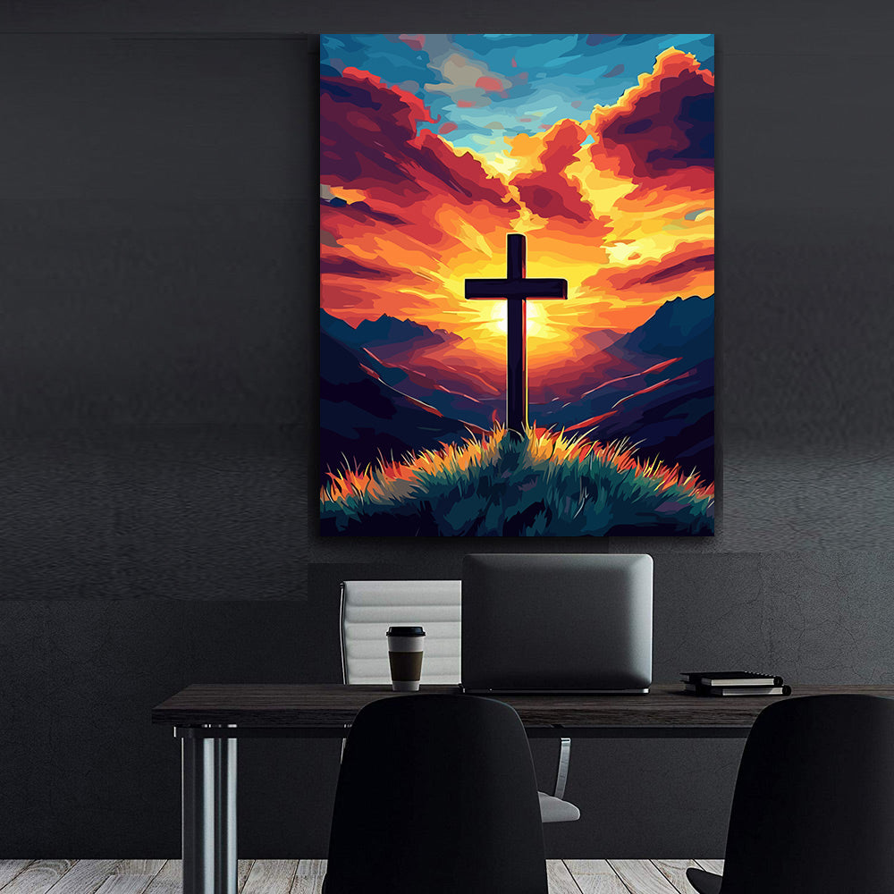 Set Pictură pe numere – Cruce Creștină 6275