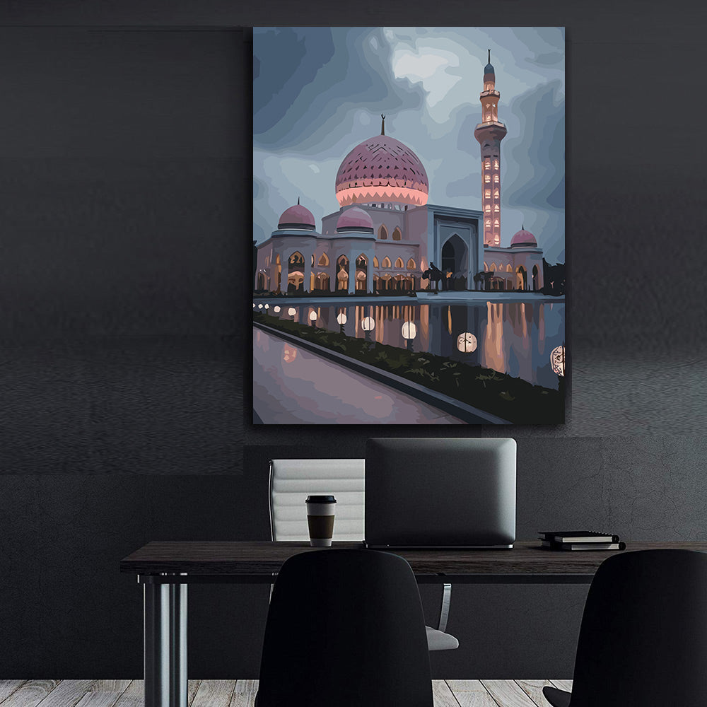 Set Pictură pe numere – Moscheea Roz La Amurg 6298