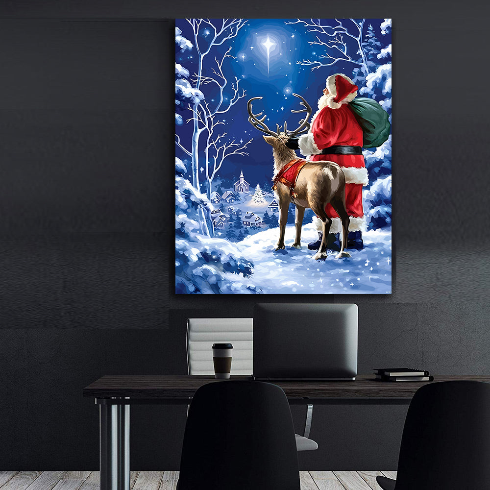 Set Pictură pe numere – Rudolf Și Moș Crăciun 6124