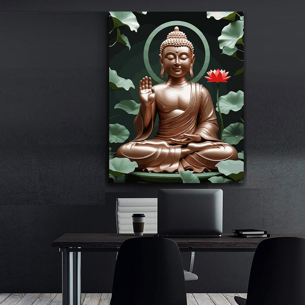 Set Pictură pe numere – Buddha În Poziția Lotus 6356