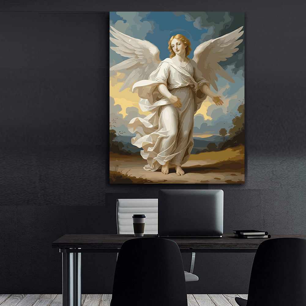 Set Pictură pe numere – Înger Ceresc În Robe Albe 6304