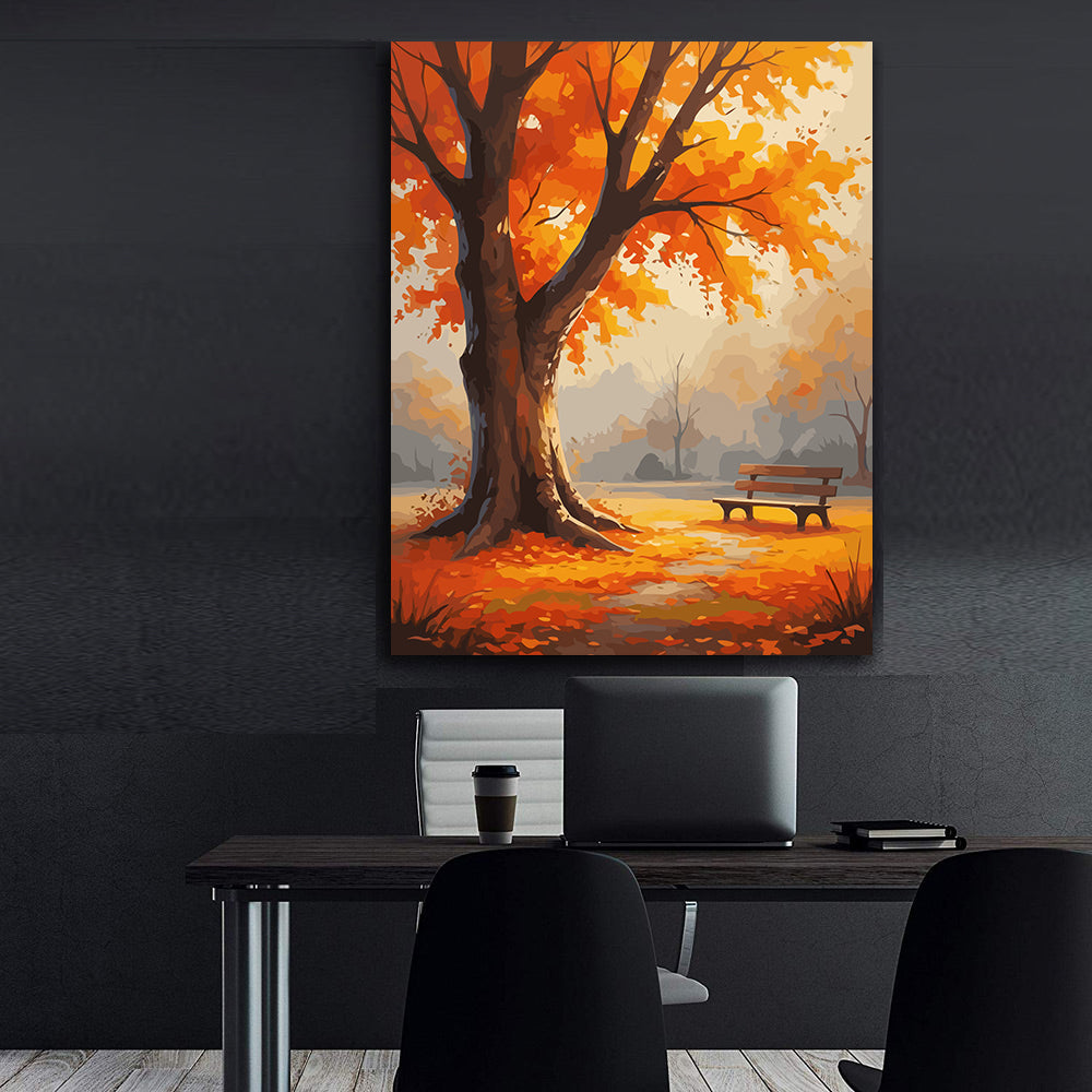 Set Pictură pe numere – Peisaj de Toamnă 6073