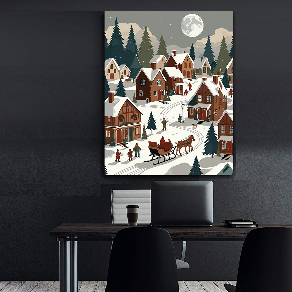 Set Pictură pe numere – Iarna În Oraș 6134