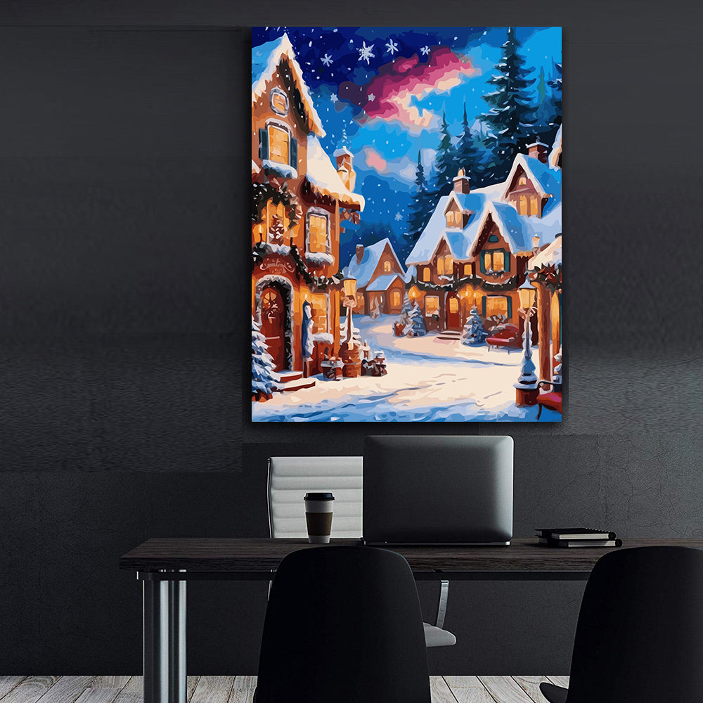 Set Pictură pe numere – Iarna În Oraș 6148