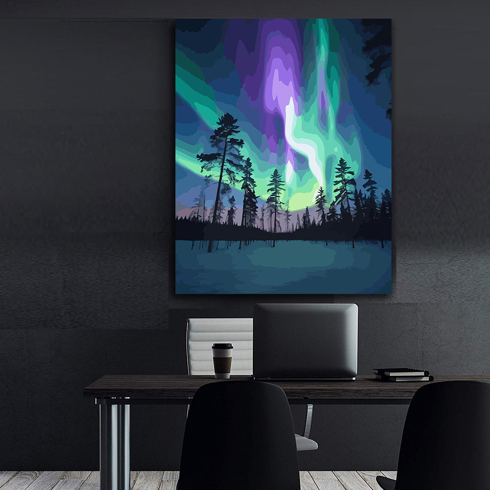 Set Pictură pe numere – Aurora Boreală 6138