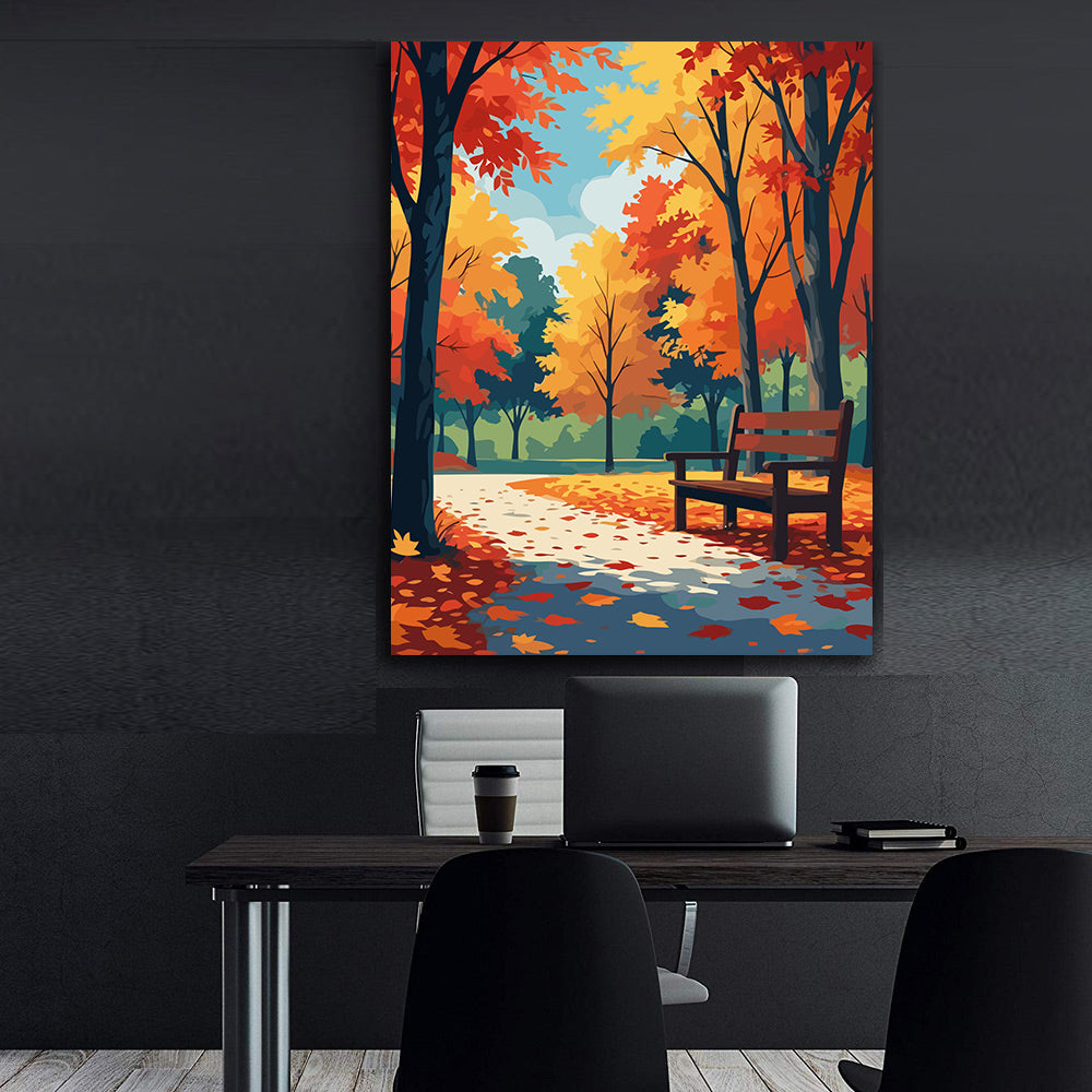 Set Pictură pe numere – Peisaj de Toamnă 6086