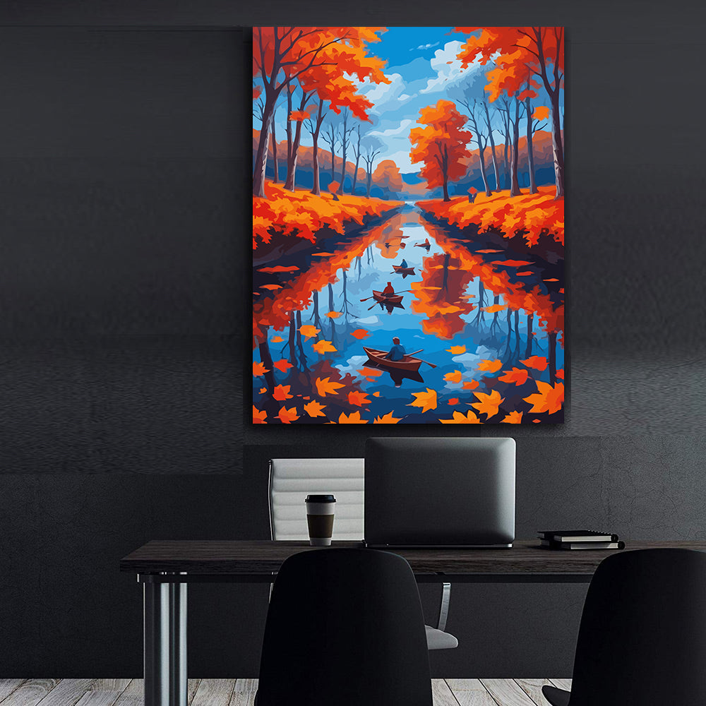 Set Pictură pe numere – Peisaj de Toamnă 6116