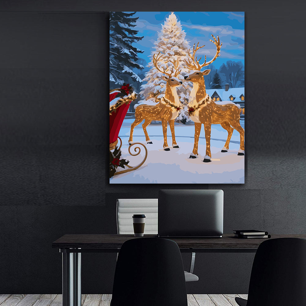 Set Pictură pe numere – Renii Lui Moș Crăciun 6183