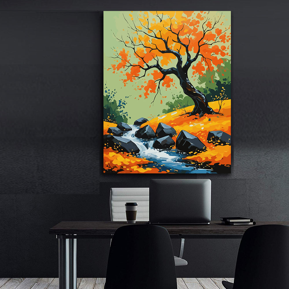 Set Pictură pe numere – Peisaj de Toamnă 6111