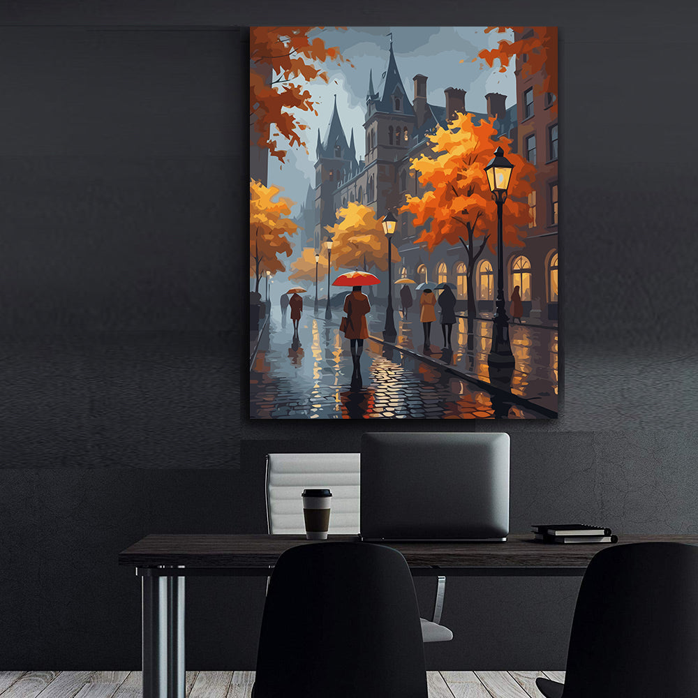 Set Pictură pe numere – Toamnă în Oraș 6121