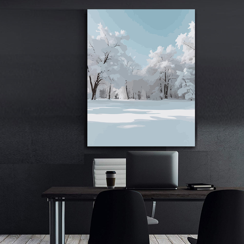 Set Pictură pe numere – Peisaj De Iarnă 6176