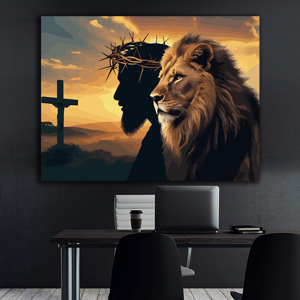 Set Pictură pe numere – Leul Și Crucea 6296