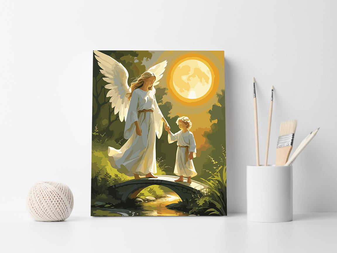 Set Pictură pe numere – Îngerul Păzitor 6396