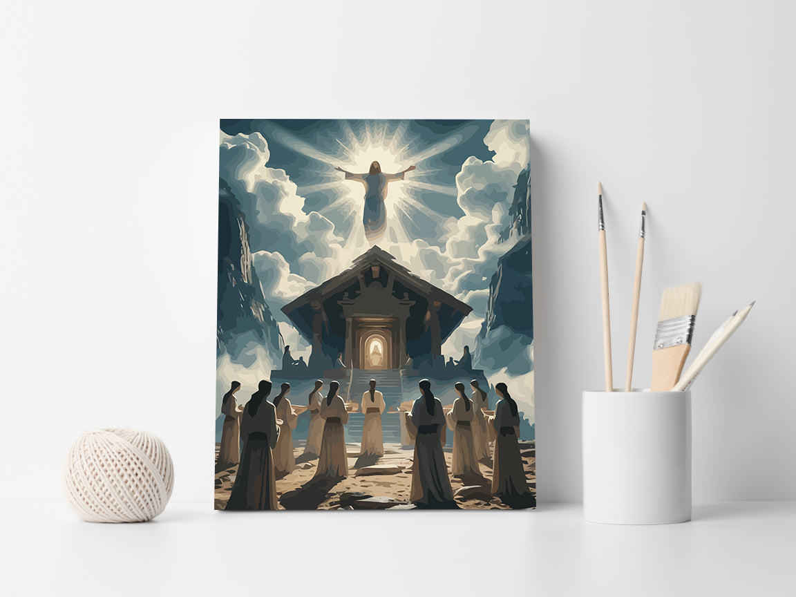 Set Pictură pe numere – Înălțarea Domnului La Cer 6398