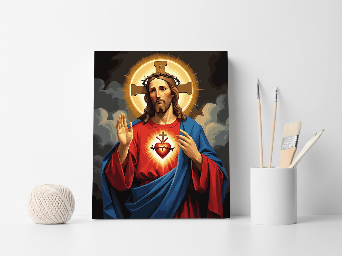 Set Pictură pe numere – Inima Lui Iisus 6411