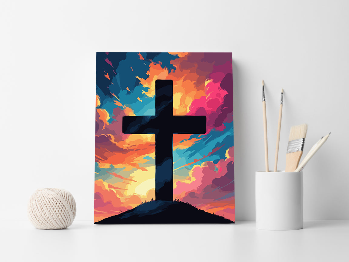 Set Pictură pe numere – Cruce La Apus 6330